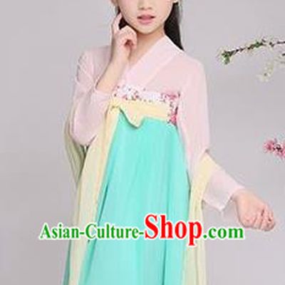Traditional Ancient Chinese Imperial Emperess Costume, Chinese Chlidren Dance Dress, Cosplay Chinese Peri Imperial Princess Clothing Hanfu for Kids