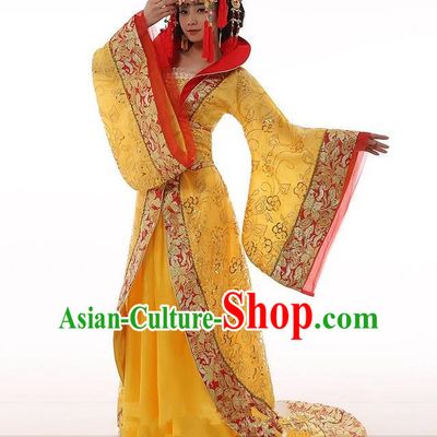 Traditional Ancient Chinese Imperial Emperess Costume, Chinese Dance Dress, Cosplay Chinese Peri Imperial Princess Tailing Clothing Hanfu for Women