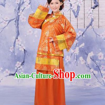 Traditional Ancient Chinese Imperial Emperess Costume, Chinese Qing Dynasty Old Lady Dress, Cosplay Chinese Peri Imperial Princess Clothing for Women