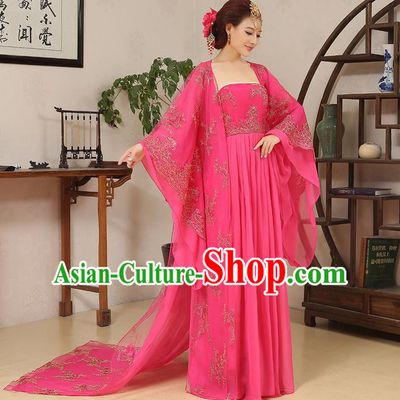 Traditional Ancient Chinese Imperial Emperess Dance Costume, Chinese Wedding Dress, Cosplay Chinese Peri Imperial Princess Tailing Clothing Hanfu for Women