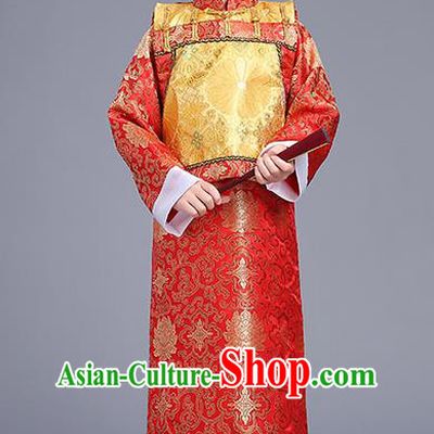 Traditional Ancient Chinese Imperial Emperor Costume, Chinese Qing Dynasty Dress, Cosplay Chinese Imperial Prince Clothing Hanfu for Kids