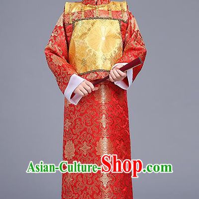 Traditional Ancient Chinese Imperial Emperor Costume, Chinese Qing Dynasty Dress, Cosplay Chinese Imperial Prince Clothing for Kids