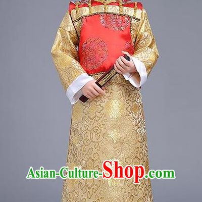 Traditional Ancient Chinese Imperial Emperor Costume, Chinese Qing Dynasty Dress, Cosplay Chinese Imperial Prince Clothing for Kids