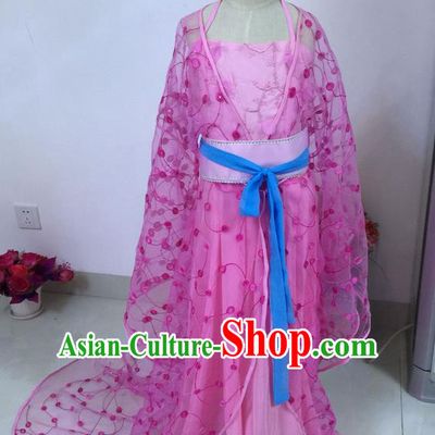 Traditional Ancient Chinese Imperial Emperess Costume, Chinese Wedding Dress, Cosplay Chinese Peri Imperial Princess Tailing Clothing Hanfu for Kids