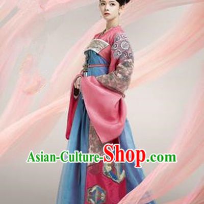Traditional Ancient Chinese Imperial Emperess Costume, Chinese Tang Dynasty Wedding Dress, Cosplay Chinese Peri Imperial Princess Embroidered Clothing for Women