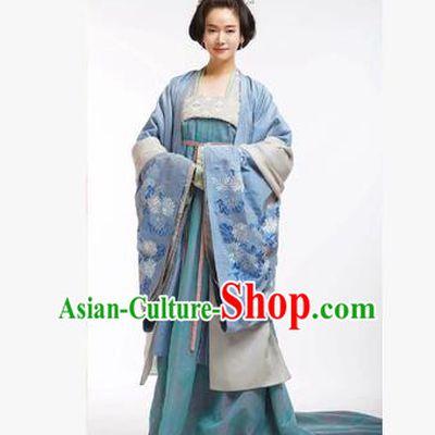 Traditional Ancient Chinese Imperial Emperess Costume, Chinese Tang Dynasty Wedding Dress, Cosplay Chinese Peri Imperial Princess Tailing Embroidered Clothing for Women