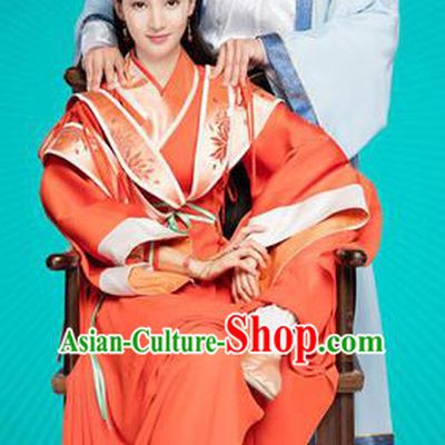 Traditional Ancient Chinese Imperial Emperess Costume, Chinese Han Dynasty Dress, Cosplay Chinese Peri Imperial Princess Embroidered Clothing Hanfu for Women