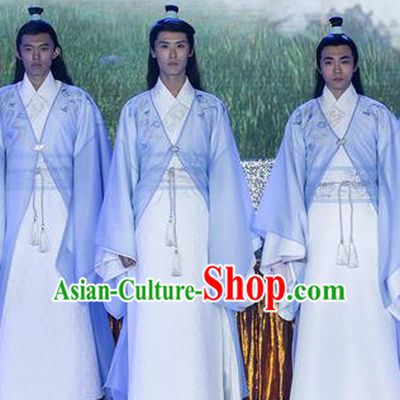 Traditional Ancient Chinese Male Costume, Chinese Han Dynasty Student Dress, Chinese Swordsman Clothing for Men