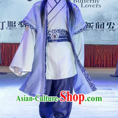 Traditional Ancient Chinese Male Costume, Chinese Han Dynasty Student Dress, Chinese Swordsman Clothing for Men