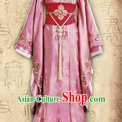 Traditional Ancient Chinese Imperial Princess Costume, Chinese Han Dynasty Young Lady Dance Dress, Cosplay Chinese Peri Imperial Princess Embroidered Clothing Hanfu for Women