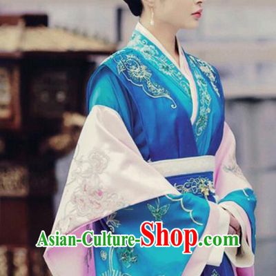 Traditional Ancient Chinese Imperial Princess Costume, Chinese Han Dynasty Young Lady Dance Dress, Cosplay Chinese Peri Imperial Princess Embroidered Clothing Hanfu for Women