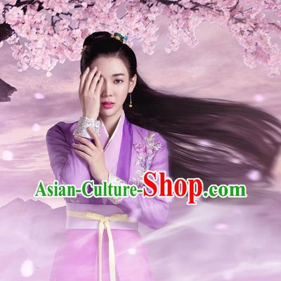 Traditional Ancient Chinese Imperial Princess Costume, Chinese Han Dynasty Young Lady Dance Dress, Cosplay Chinese Peri Clothing Hanfu for Women