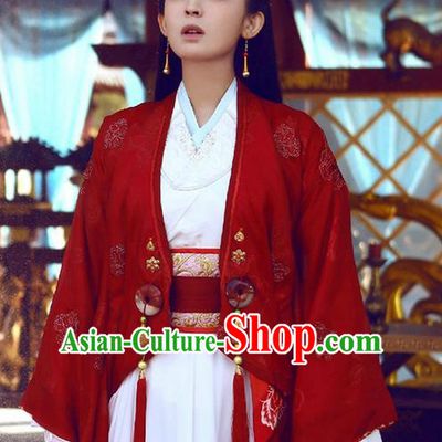 Traditional Ancient Chinese Imperial Emperess Costume, Chinese Han Dynasty Young Lady Dress, Cosplay Chinese Princess Embroidered Clothing Hanfu Costume for Women