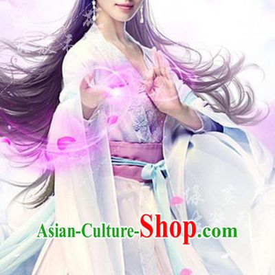 Traditional Ancient Chinese Imperial Emperess Costume, Chinese Tang Dynasty Dress, Cosplay Game Characters Chinese Peri Imperial Princess Embroidered Clothing for Women