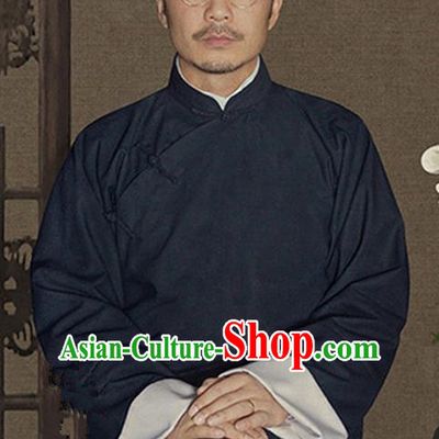 Traditional Ancient Chinese Republic of China Red Gown Crosstalk Robes Qing Dynasty Minguo Costumes for Men