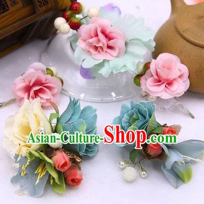 Traditional Handmade Chinese Ancient Classical Hair Accessories Flowers Hairpin, Hair Sticks Hair Claws, Hair Fascinators Hairpins for Women