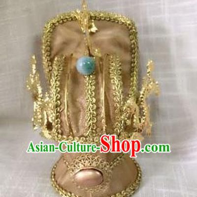 Traditional Handmade Chinese Ancient Classical Imperial Emperor Hair Accessories Majesty Coronet, Emperor Wedding Hat for Men