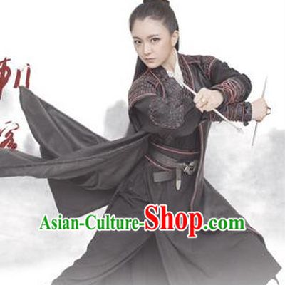 Traditional Ancient Chinese Female Costume, Chinese Tang Dynasty Swordswoman Dress, Cosplay Chinese Heroine Clothing for Women