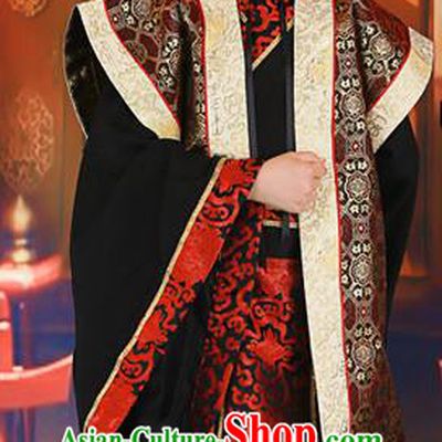 Traditional Ancient Chinese Imperial Minister Costume, Chinese Han Dynasty King Children Dress, Cosplay Chinese Imperial Majesty Embroidered Clothing for Kids