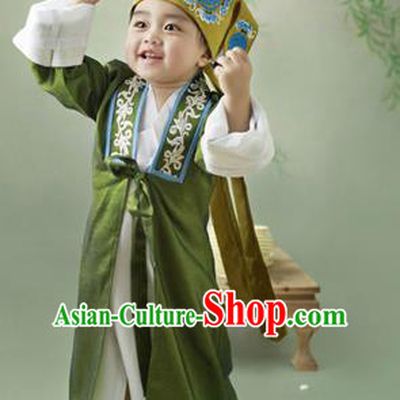 Traditional Ancient Chinese Boys Costume, Chinese Ming Dynasty Children Dress, Cosplay Chinese Student Clothing for Kids