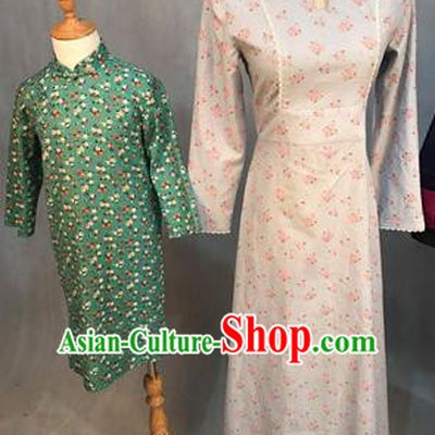 Traditional Ancient Chinese Young Women Cheongsam Dress, Chinese Tangsuit Embroidered Cheongsam for Women