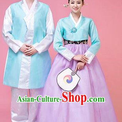 Traditional Ancient Korean Wedding Costumes Complete Set, Korean Palace Dance Dress for Women for Men