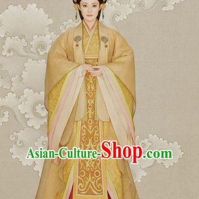 Traditional Ancient Chinese Imperial Emperess Costume, Chinese Han Dynasty Imperial Consort Dress, Cosplay Chinese Emperess Embroidered Clothing Phoenix Hanfu for Women