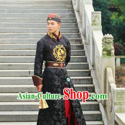 Traditional Ancient Chinese Qing Dynasty Imperial Prince Robes, Qing Dynasty Manchu Imperial Emperor Costumes for Men