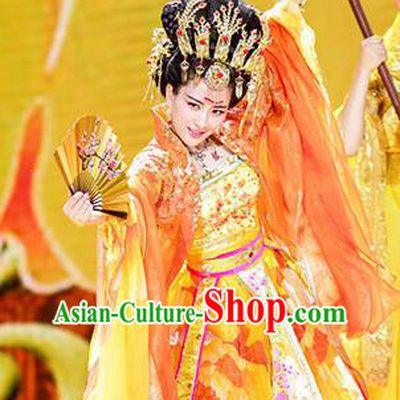 Traditional Ancient Chinese Imperial Emperess Costume, Chinese Tang Dynasty Dress, Cosplay Lady Yang Chinese Imperial Consort Clothing for Women