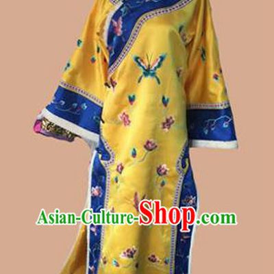Traditional Ancient Chinese Imperial Emperess Costume, Chinese Qing Dynasty Manchu Lady Dress, Cosplay Chinese Manchu Minority Imperial Consort Clothing for Women