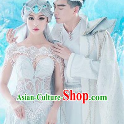 Traditional Ancient Chinese Imperial Costume Complete Set, Chinese Tang Dynasty Couple Dress, Cosplay Fairy Tale Chinese Peri Imperial Princess Clothing for Women for Men