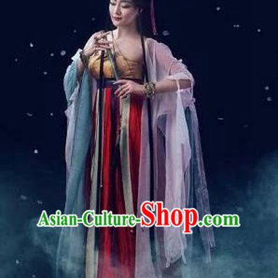 Traditional Ancient Chinese Imperial Princess Costume, Chinese Tang Dynasty Young Lady Dress, Cosplay Chinese Princess Clothing Red Hanfu for Women