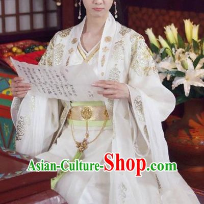 Traditional Ancient Chinese Imperial Princess Costume, Chinese Han Dynasty Young Lady Dress, Cosplay Chinese Imperial Princess Embroidered Tailing Clothing Hanfu for Women