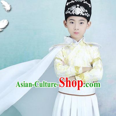 Traditional Chinese Ancient Costumes Ancient Chinese Cosplay Swordsman Knight Costume Complete Set for Kids