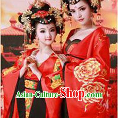 Traditional Ancient Chinese Imperial Princess Costume, Chinese Tang Dynasty Children Dance Dress, Cosplay Chinese Princess Clothing Hanfu for Kids