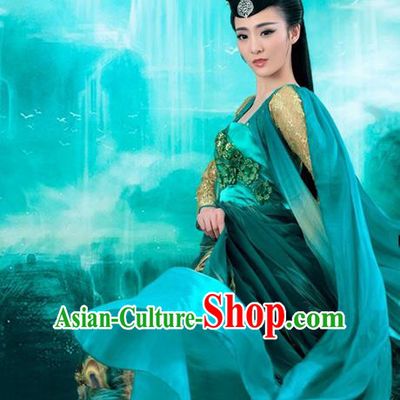 Traditional Ancient Chinese Imperial Emperess Costume, Chinese Classic Dance Dress, Cosplay Fairy Tale Chinese Peri Imperial Princess Clothing for Women