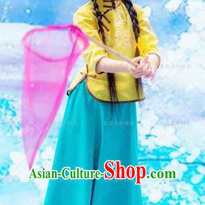 Traditional Ancient Chinese Imperial Princess Costume, Chinese Republic of China Children Dress, Cosplay Chinese Princess Clothing for Kids