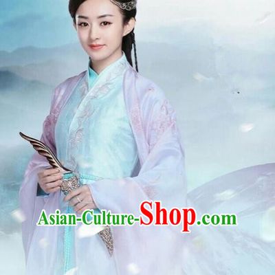 Traditional Ancient Chinese Swordswoman Costume, Chinese Han Dynasty Fairy Dress, Cosplay Game Character Chinese Peri Princess Pink Clothing for Women