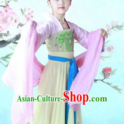 Traditional Ancient Chinese Imperial Consort Children Costume, Chinese Tang Dynasty Little Girl Dress, Cosplay Chinese Concubine Embroidered Clothing Hanfu for Kids