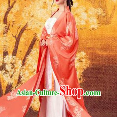 Traditional Ancient Chinese Imperial Consort Costume, Chinese Tang Dynasty Emperess Dress, Cosplay Chinese Peri Imperial Concubine Embroidered Clothing for Women