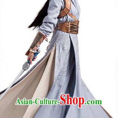 Traditional Ancient Chinese Female Costume, Chinese Ancient Swordswoman Dress, Cosplay Chinese Chivalrous Swordsman Clothing for Women