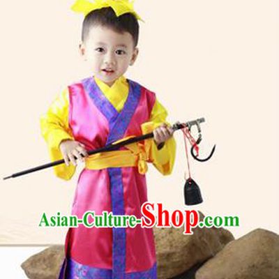Traditional Ancient Chinese Classic Children Costume, Chinese Ancient Boy Dress, Cosplay Chinese Prince Cao Chong Clothing for Kids