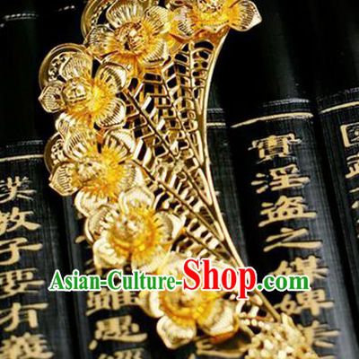 Chinese Wedding Jewelry Accessories, Traditional Xiuhe Suits Wedding Bride Headwear, Wedding Tiaras, Ancient Chinese Half Moon Harpins for Women