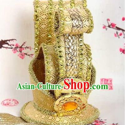 Chinese Wedding Jewelry Accessories, Traditional Emperor Headwear, Emperor Royal Crown, Ancient Chinese Emperor Coronet for Men