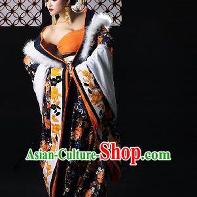 Traditional Ancient Chinese Imperial Consort Costume, Chinese Tang Dynasty Yang Lady Dress, Cosplay Chinese Imperial Concubine Embroidered Clothing for Women