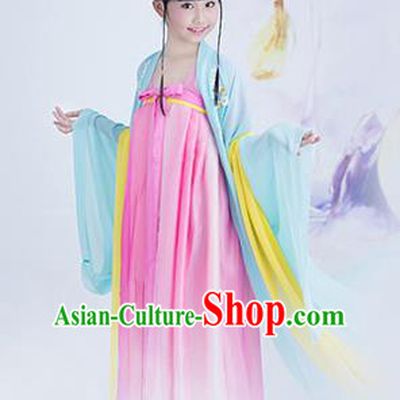 Traditional Chinese Princess Costume, Children Tang Dynasty Girl Dress, Chinese Tang Dynasty Costume for Kids