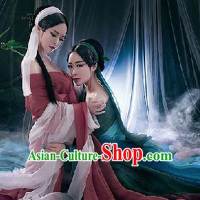 Traditional Ancient Chinese Swordswoman Costume, Chinese Song Dynasty Fairy Dress, Cosplay Game Character Chinese Peri Princess Clothing for Women