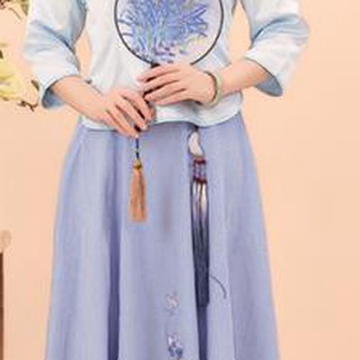 Traditional Ancient Chinese Costume, Chinese Late Qing Dynasty Young Lady Dress, Republic of China Embroidered Clothing for Women