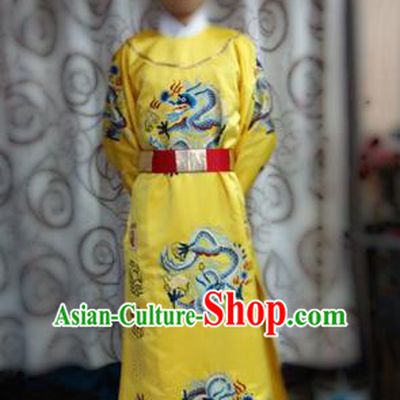 Traditional Ancient Chinese Imperial Emperor Costume, Chinese Ming Dynasty Emperor Dress, Cosplay Chinese Majesty Embroidered Clothing Hanfu Complete Set for Men