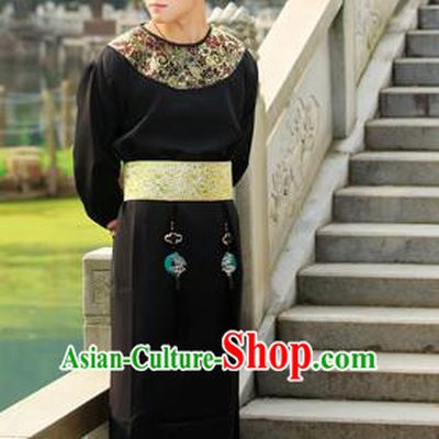 Traditional Ancient Chinese Imperial Emperor Costume, Chinese Han Dynasty Official Uniforms, Cosplay Chinese Minister Embroidered Clothing Complete Set for Men